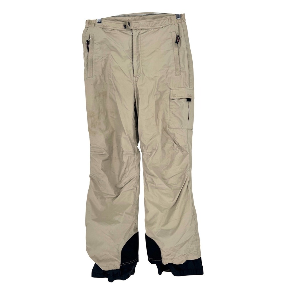 Obermeyer Snow Pants Juniors 18 Tan Insulated Ski Pants Snowboarding Gear EUC